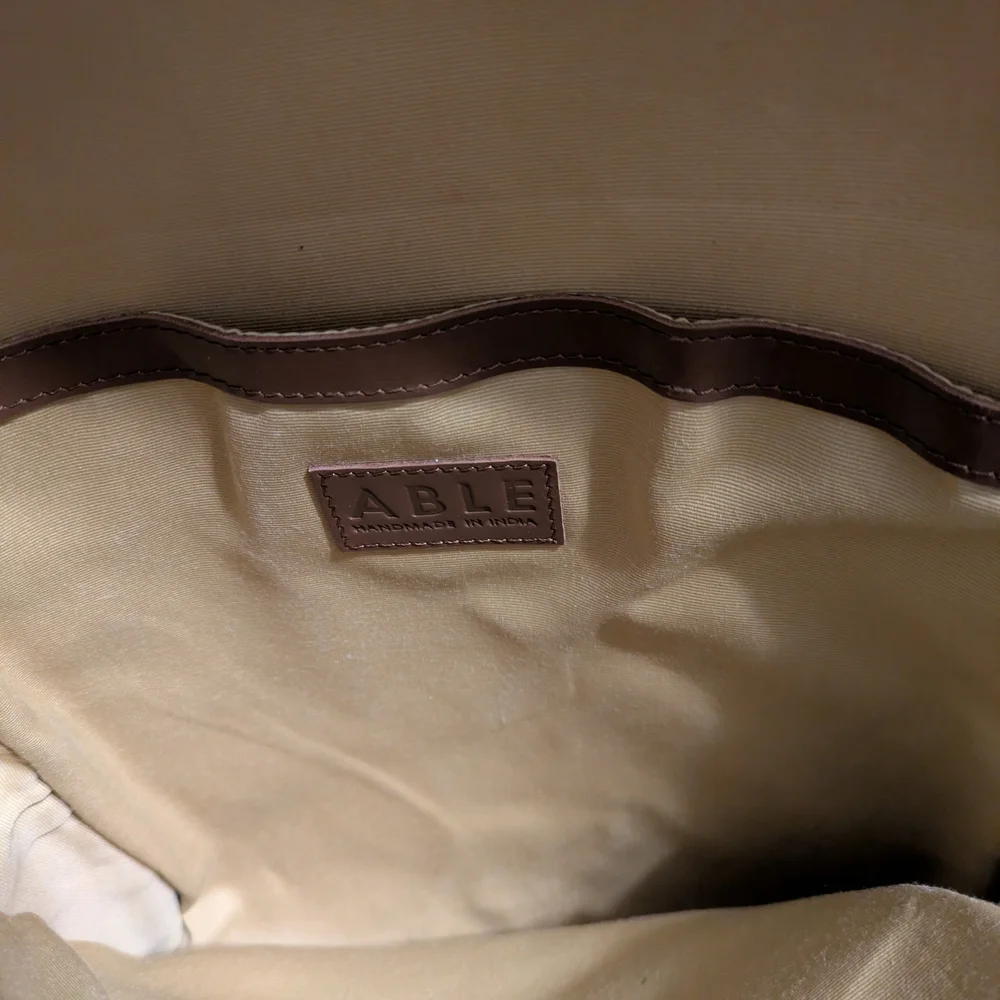 Able Brown Leather Backpack - Picture 6 of 9